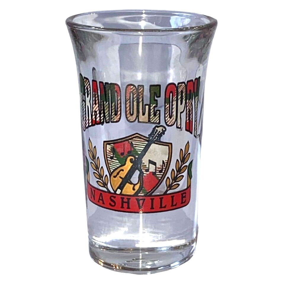 Libbey Shot Glass Grand Ole Opry Nashville Fluted Souvenir Barware Jigger